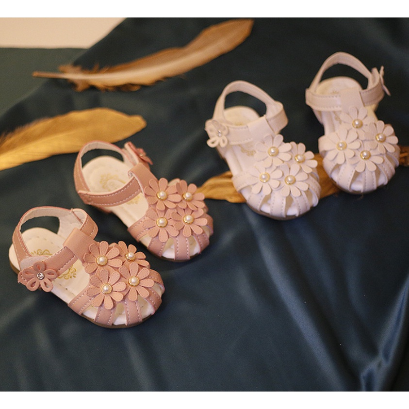 Giày búp bê cao cấp hình hoa cho bé gái 6-36 tháng. BABY LINK