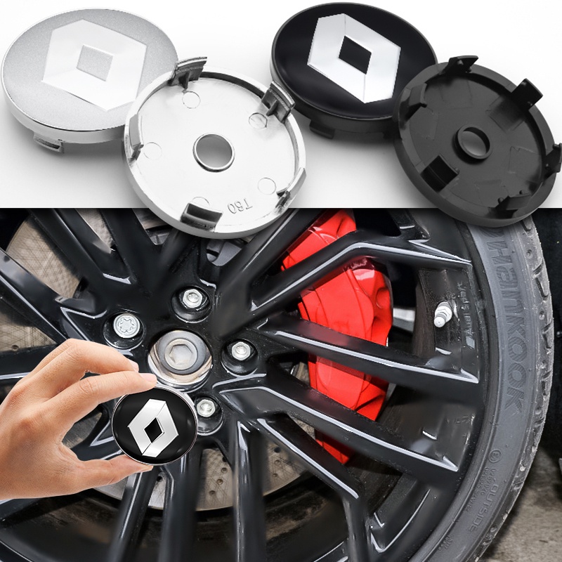 4 60mm lốp trung tâm nắp trung tâm ô tô trang trí logo cho Renault Koleos Kadjar Scenic Megane Sandero Espace Clio Captur Kangoo Laguna Talisman Twingo Phụ kiện xe hơi