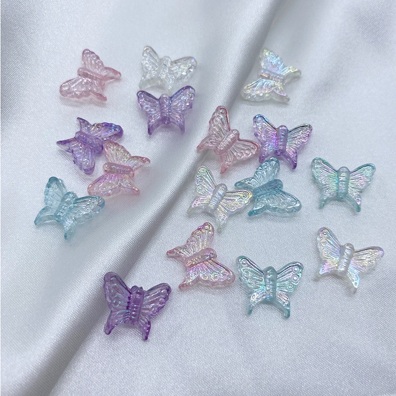 Set 10 Bươm Bướm Trong Suốt Trang Trí Ốp Điện Thoại Diy
