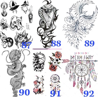 Set đồ Scan in hình xăm