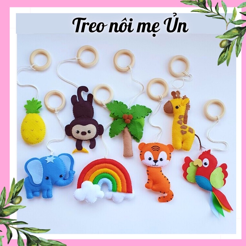 THÚ TREO NÔI, TREO KỆ CHỮ A CHO BÉ Mẫu Thú Rừng 1