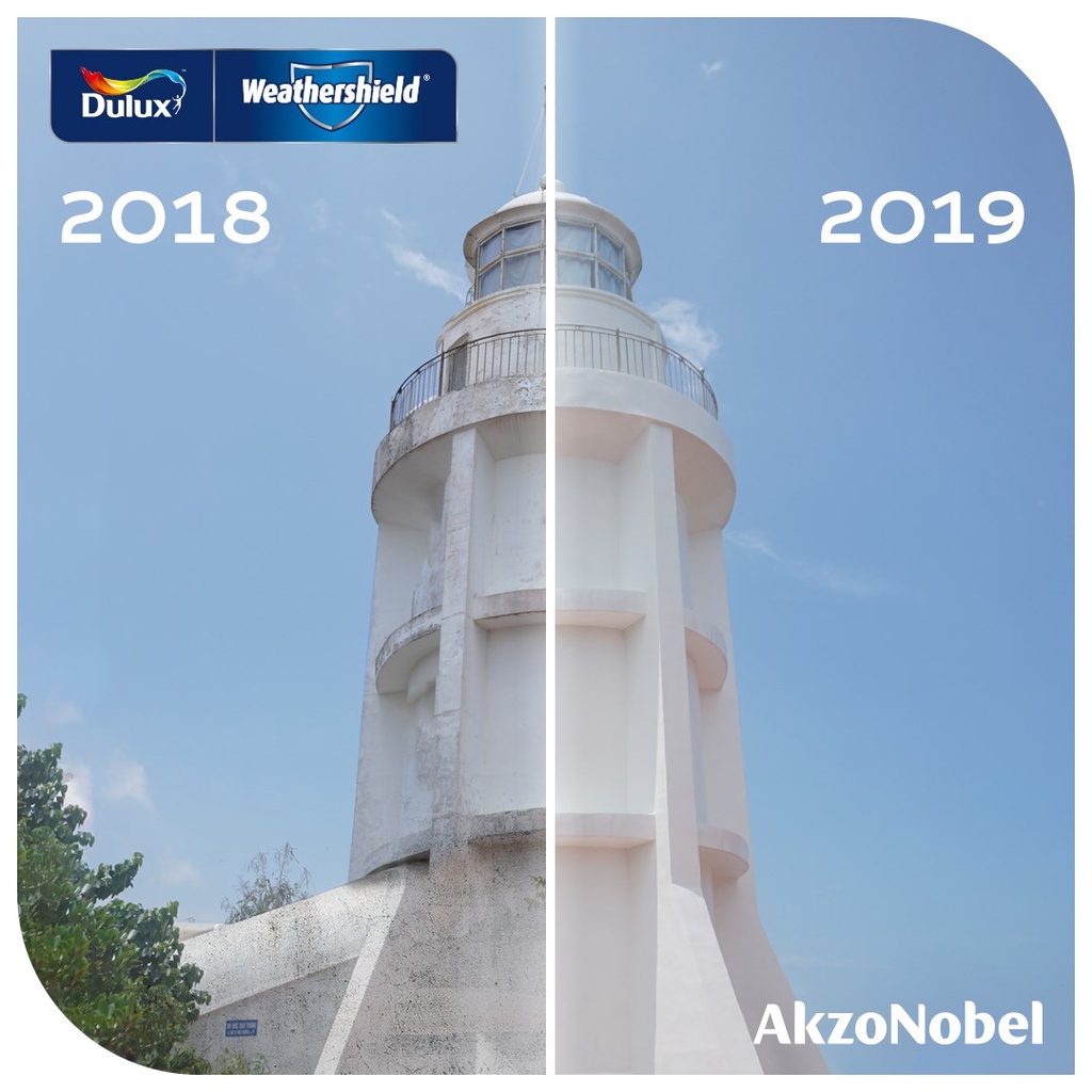Sơn nước tường ngoại thất - Siêu Cao cấp - Dulux Weathershield - Bề mặt mờ - 1L
