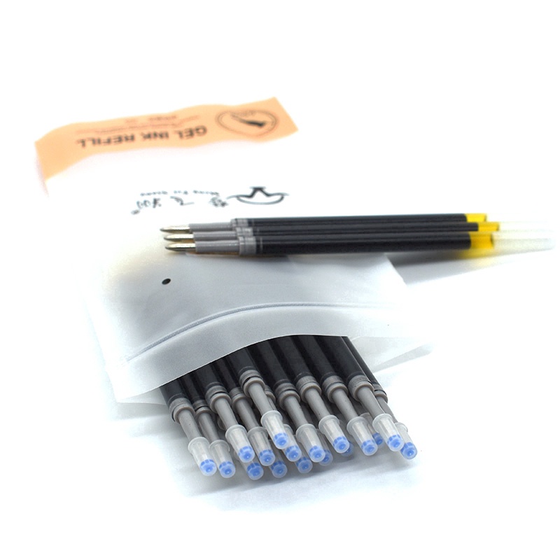 1 Bút Bi Mực Đen/Đỏ/Xanh Có Thể Thu Gọn Ngòi 0.5Mm + 1 Bút Gel