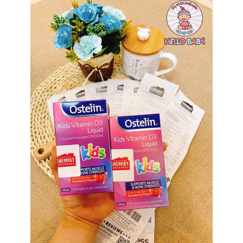 [Hiệu quả 100%] Vitamin D3 Ostelin Liquid 20ml - Xuất xứ Úc