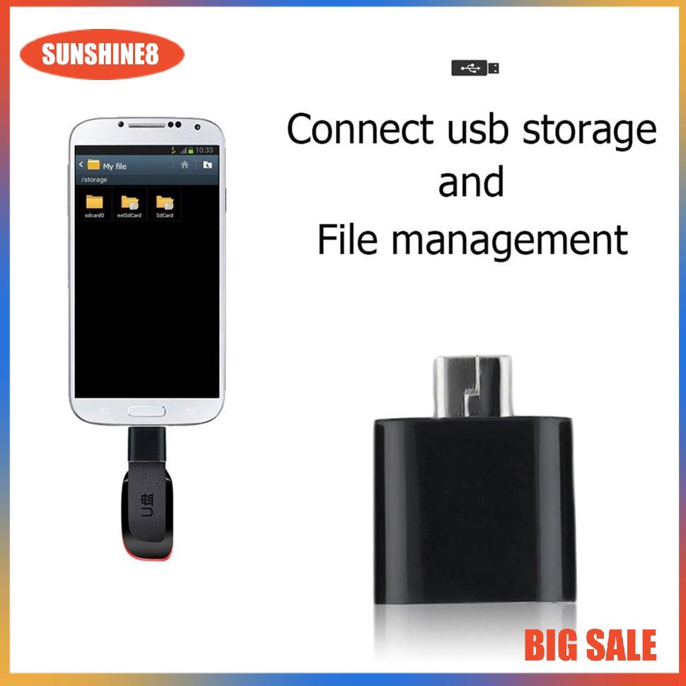 Đầu chuyển đổi OTG từ Micro USB đầu cắm sang USB A lỗ cắm nhỏ gọn tiện lợi | BigBuy360 - bigbuy360.vn