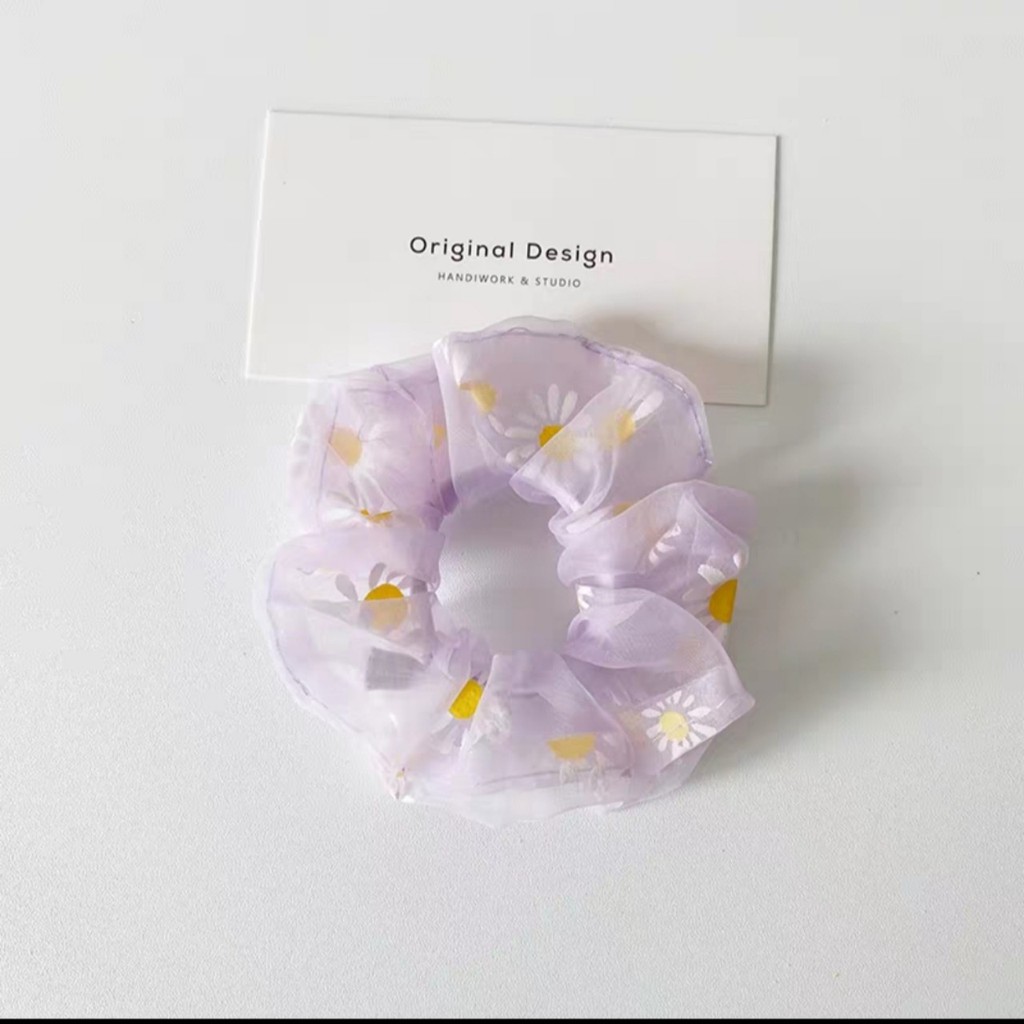 sỉ 100 chiếc scrunchies hoa cúc xinh