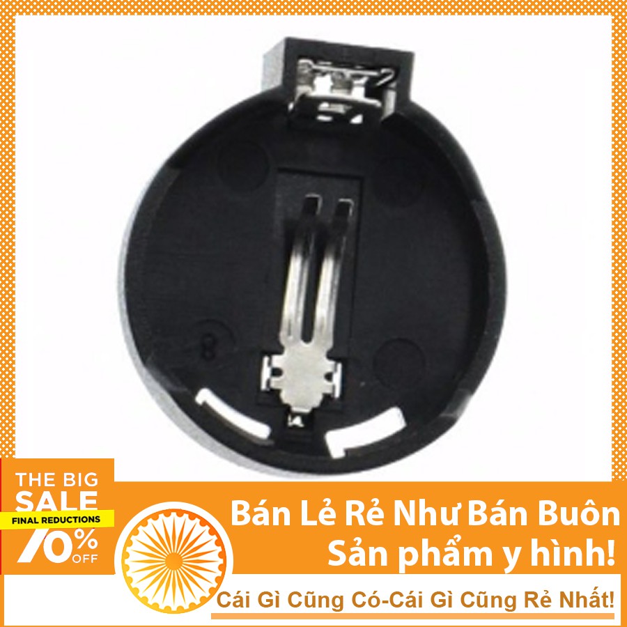 Đế pin cúc CR2032 chân cắm 180°