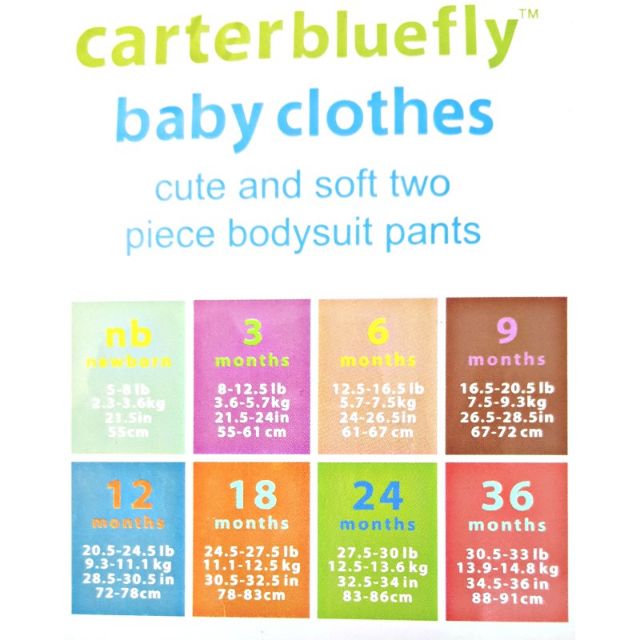 Bộ quần áo dài tay Carter's cho bé trai, bé gái 3M-12M - iHappyStore