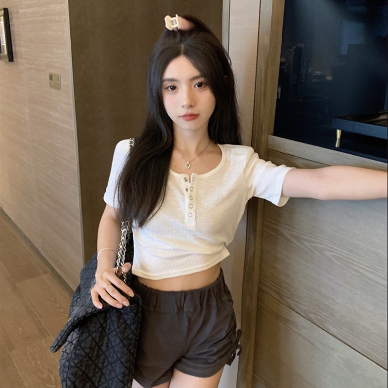 Áo Dệt Kim Ngắn Tay Thời Trang Xinh Xắn Dễ Phối Đồ