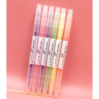 Bút hightlight pastel 2 đầu