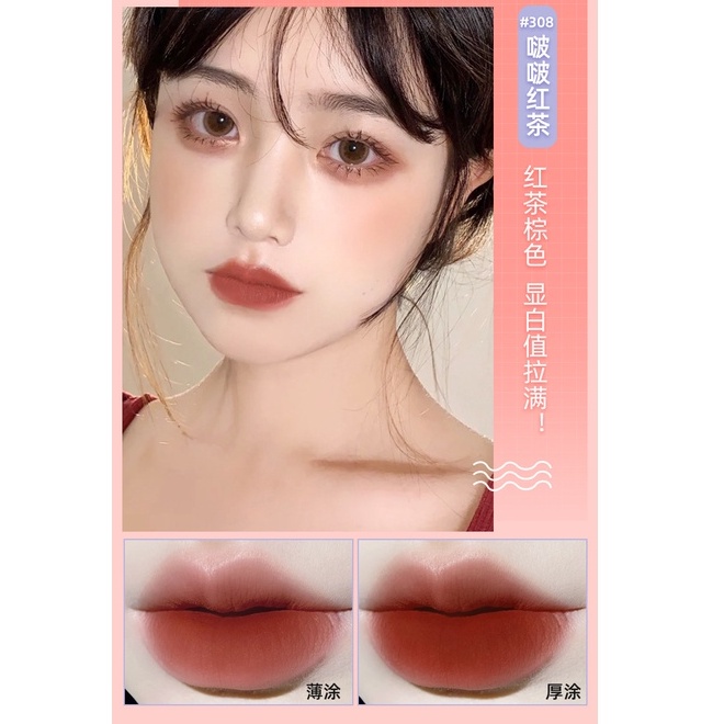 Son kem lì nhung mịn kèm cọ trang CHARMPAN điểm 8g