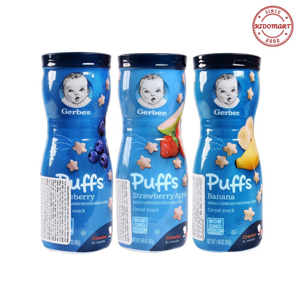 Bánh Ăn Dặm Gerber Puffs 42gr
