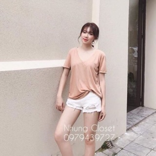 ❌ 80k 👉 áo phông xược v - neck full sz s, m, l ❤️
