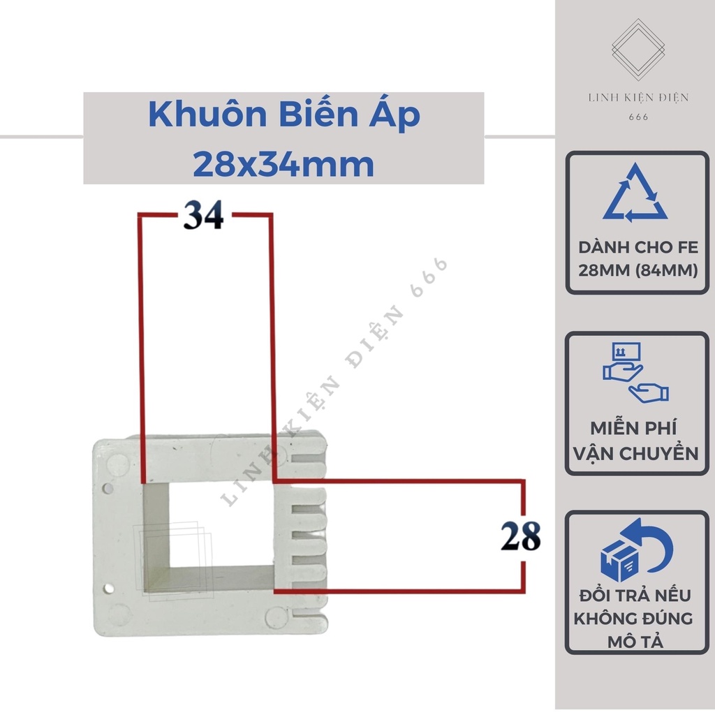 Cốt Nhựa Quấn Biến Áp cho FE 28mm Khuôn Biến Áp Gông Quấn Biến Áp