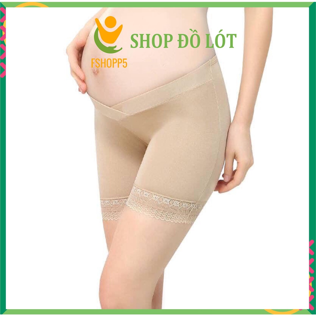 Quần lót trong váy bà bầu kháng khuẩn Quần legging lửng cạp chéo cao cấp FSHOPP5