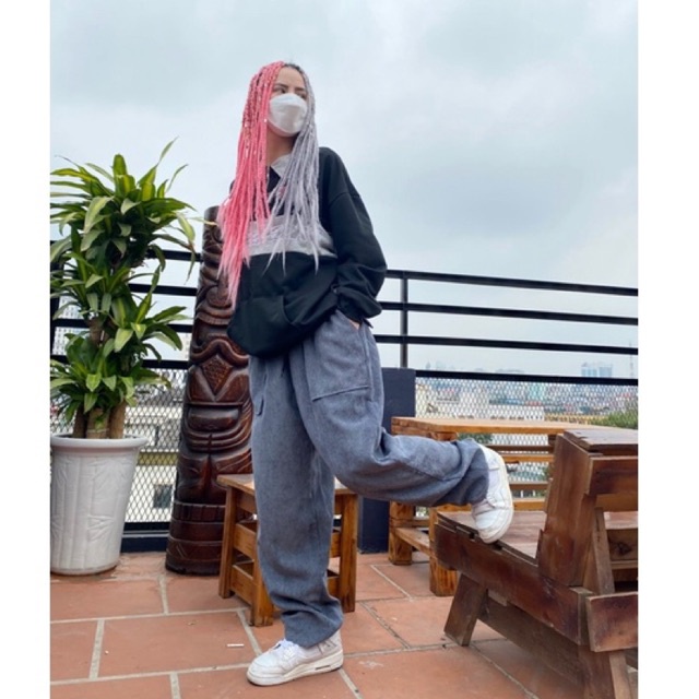 Quần Tập Jogger Hiphop Dáng Thụng nam nữ,  tập nhảy gym zumba, chất nhung tăm, form rộng thể thao, mềm, thoáng khí.