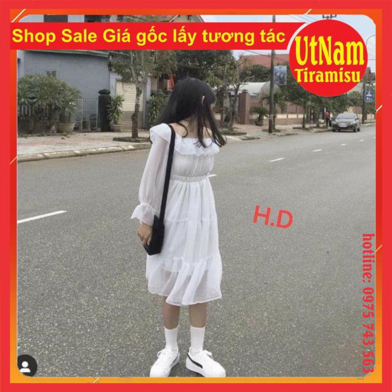 Váy Tiểu Thư Trắng Trễ Vai Hoặc Cổ Vuông Vintage ❤ Đầm Xòe 2 Lớp có lót trong Mặc Nhiều Kiểu giá rẻ👗 Maxi dáng dài | BigBuy360 - bigbuy360.vn