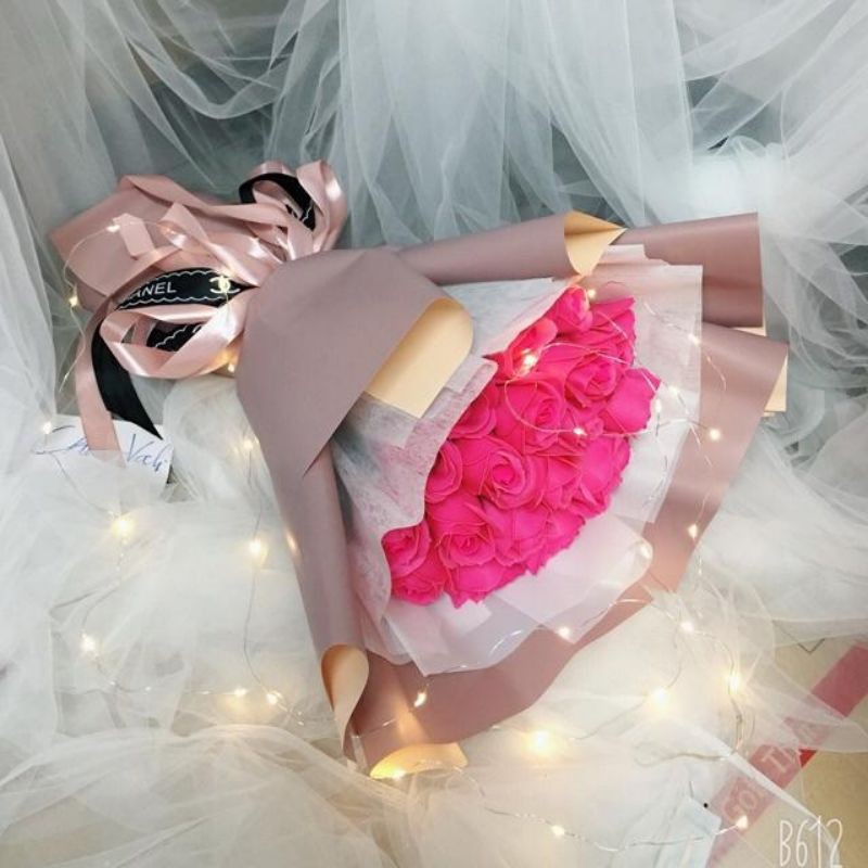 HOA HỒNG SÁP THƠM 20 BÔNG ĐỦ MÀU