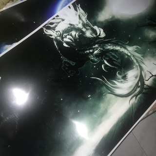 Tranh dán bể cá Rồng 3D - 120x60cm (Nhiều mẫu)