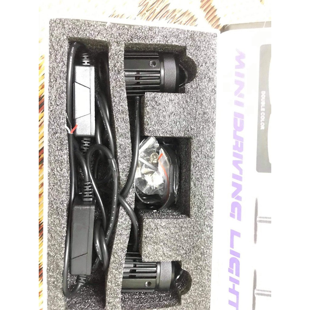 Đèn Trợ Sáng Mini 2 màu Cost Vàng Pha Trắng Chống Nước Bảo Hành 6 Tháng