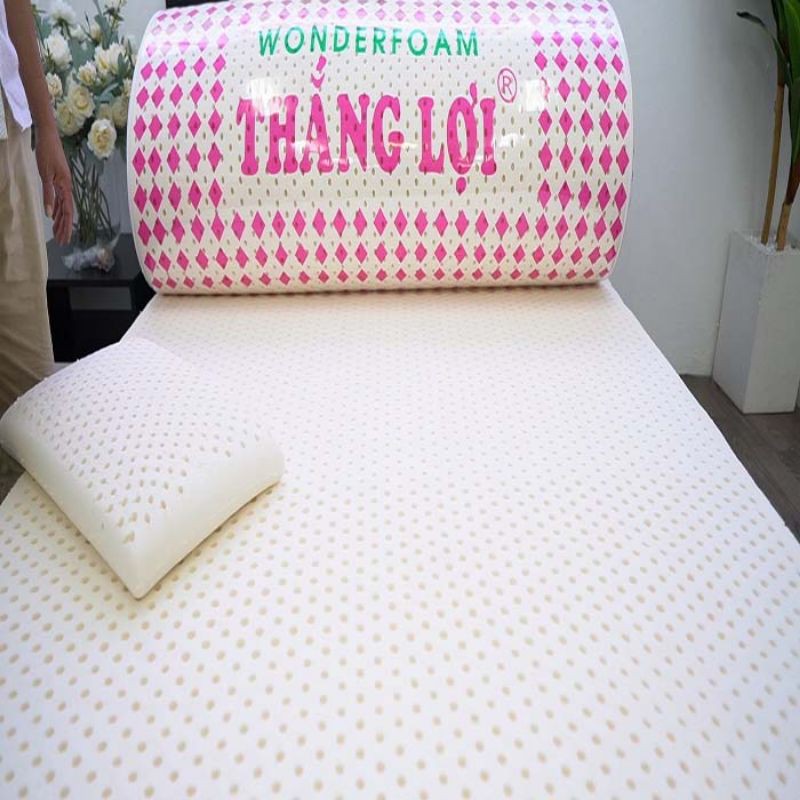 Nệm cao su thiên nhiên wonderfoam (BH 15 năm) Thắng Lợi