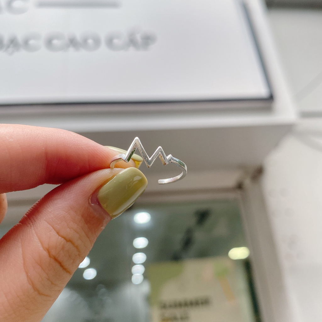 Nhẫn Bạc Ta CaoBac Silver Thiết Kế Nhịp Tim Trơn Nhẹ Nhàng Đơn Giản Quà Tặng Sang Chảnh Thời Trang Cho Bạn Gái