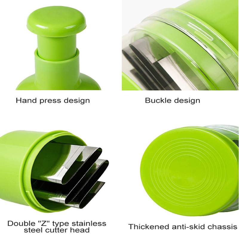 1 Dụng Cụ Cắt Hành Tỏi Bằng Thép Không Gỉ Màu Sắc Ngẫu Nhiên