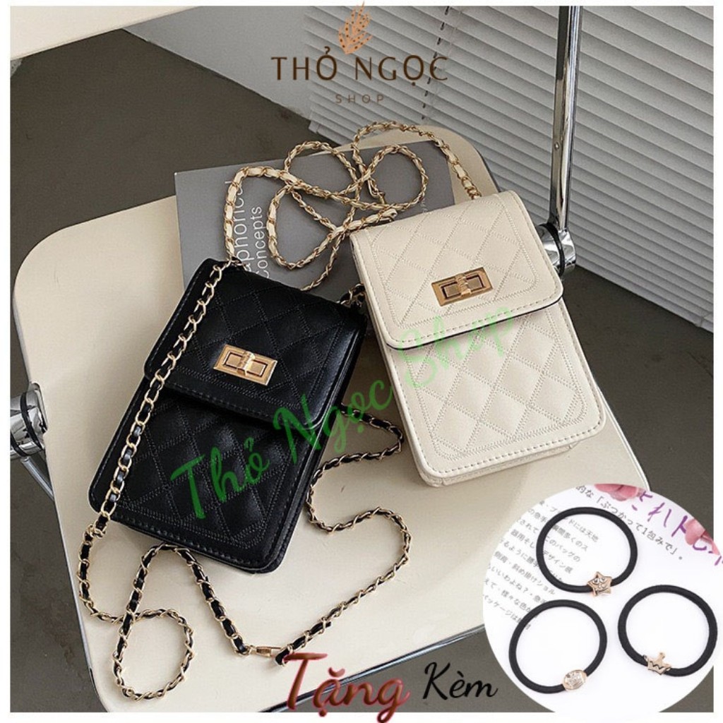 Túi Đeo Chéo Mini ❤FreeShip❤ Túi Đeo Chéo Nữ Dáng Đứng Để Điện Thoại Chất Da Đẹp Size 13