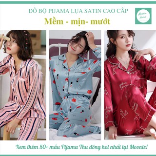 [9 Mẫu] Bộ Mặc Nhà Nữ Lụa Satin Dài Tay Cao Cấp (Ảnh + Video Thật)
