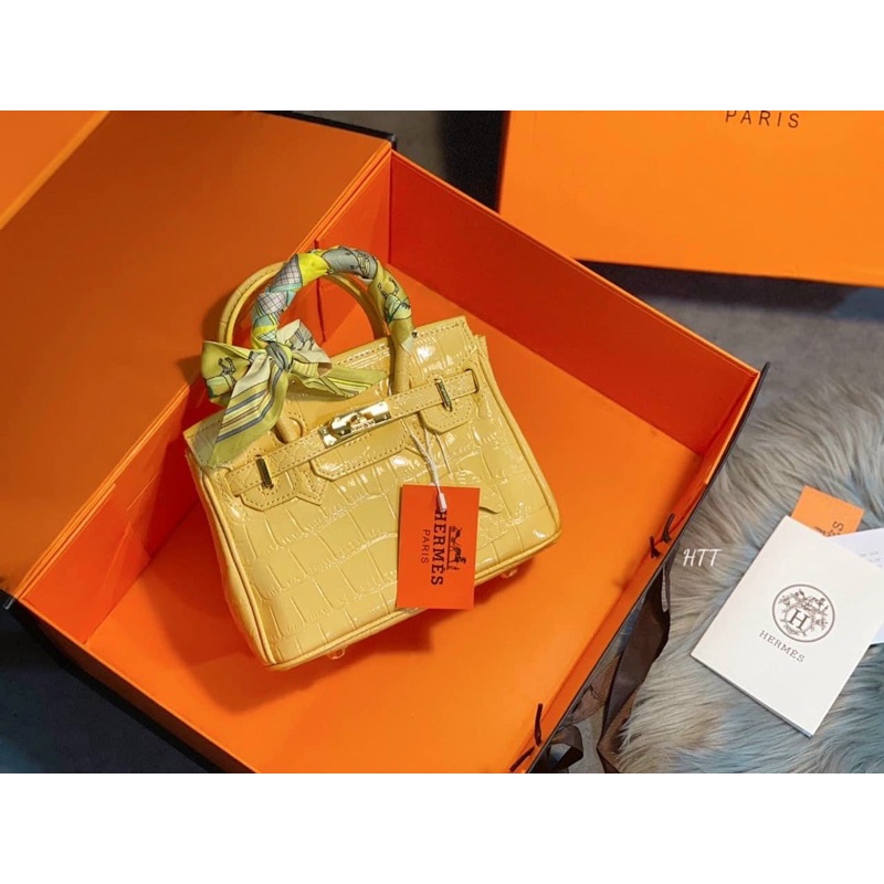 Túi cầm tay Hm mini da rắn