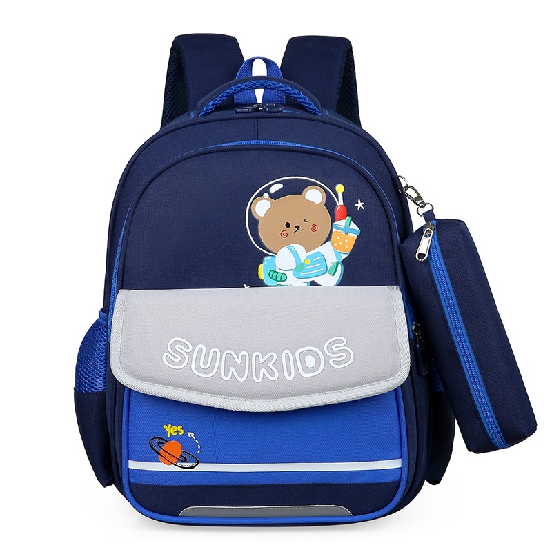 Balo nữ đi học SUNKIDS chống gù chống nước cho bé cấp 1 cấp 2 tiểu học tặng kèm hộp bút