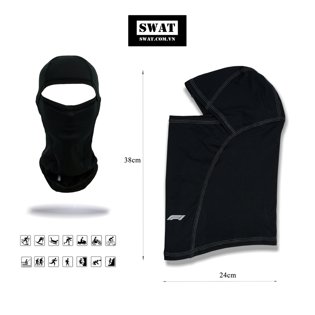 Khẩu trang trùm đầu SWAT F1 vải spandex mềm mịn nhiều mẫu