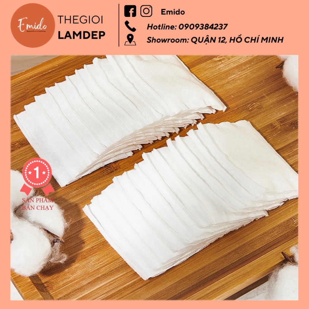 HCM -  Bông tẩy trang Smart Manelle 222 miếng Bông tẩy trang Cotton Pad 100% tự nhiên BTT