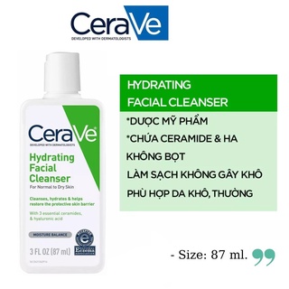 [SIZE 87ML] Sữa Rửa Mặt Cerave Cleanser 87ml Mỹ