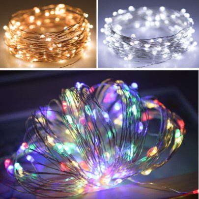 Đèn Led Dây Trang Trí Phòng Ngủ 3 Mét Dùng Pin AA Dây Led Fairylight Đom Đóm Nhấp Nháy