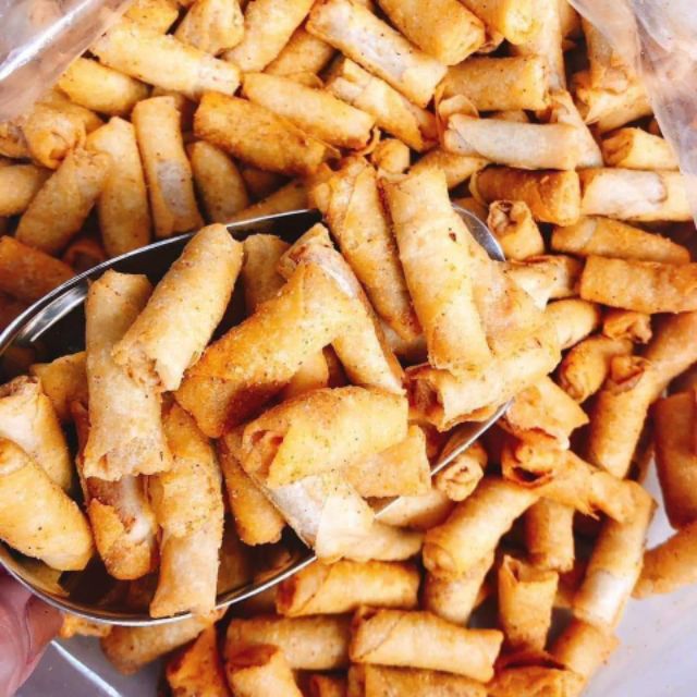 [Lon 300gam] Chả giò tôm sấy mini Date 6 tháng