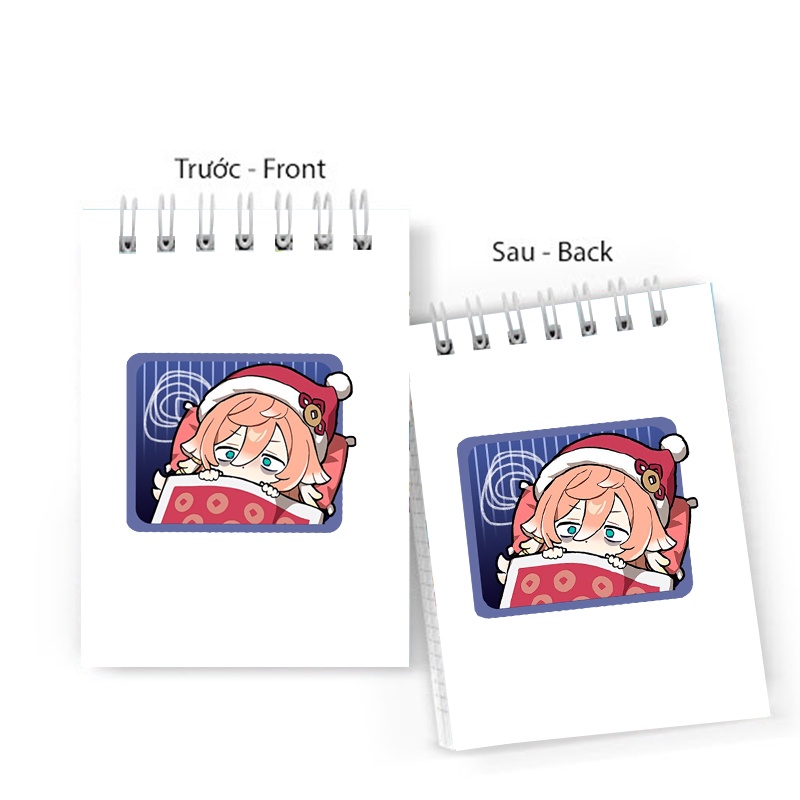 Sổ tay in hình NHÂN VẬT GENSHIN IMPACT ver CHỮ NHẬT 6x10 ghi chú tiện lợi học tập xinh xắn game anime chibi