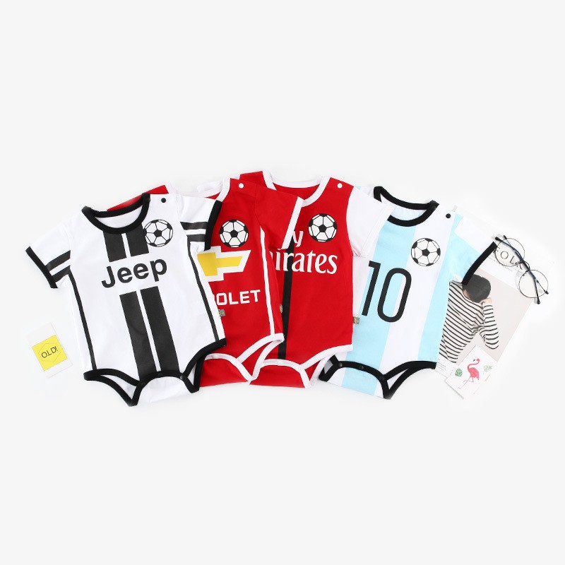 Áo liền quần ngắn tay in họa tiết đa dạng cho bé sơ sinh