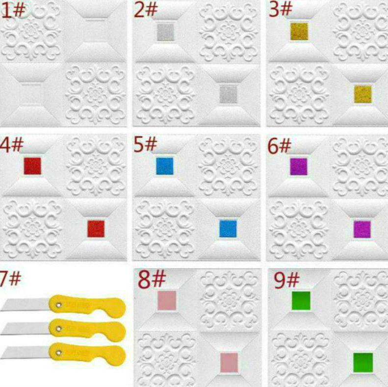 Miếng Dán Tường Trang Trí 3d Hình Viên Gạch Chất Lượng Cao