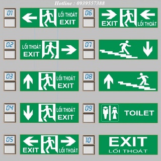 Đèn exit thoát hiểm , đèn chỉ dẫn hướng đi , lối thoát , chỉ dẫn lối thoát phòng cháy chữa cháy