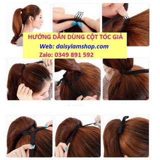 CỘT TÓC GIẢ XOĂN NGẮN 48cm C010