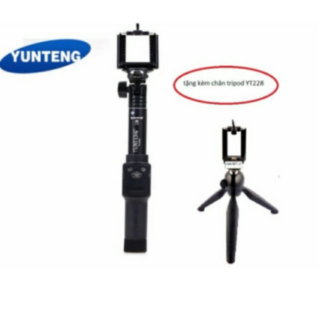 Gậy chụp ảnh Yunteng YT 1288 kèm chân mini YT228