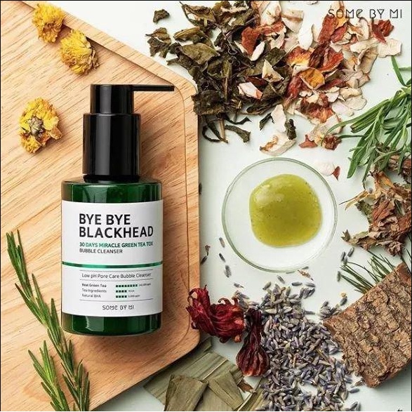 Some Bye Bye Bye Blackhead 30 Days Miracle Green Tea Foaming Cleanser 120g Làm sạch sâu Loại bỏ mụn đầu đen