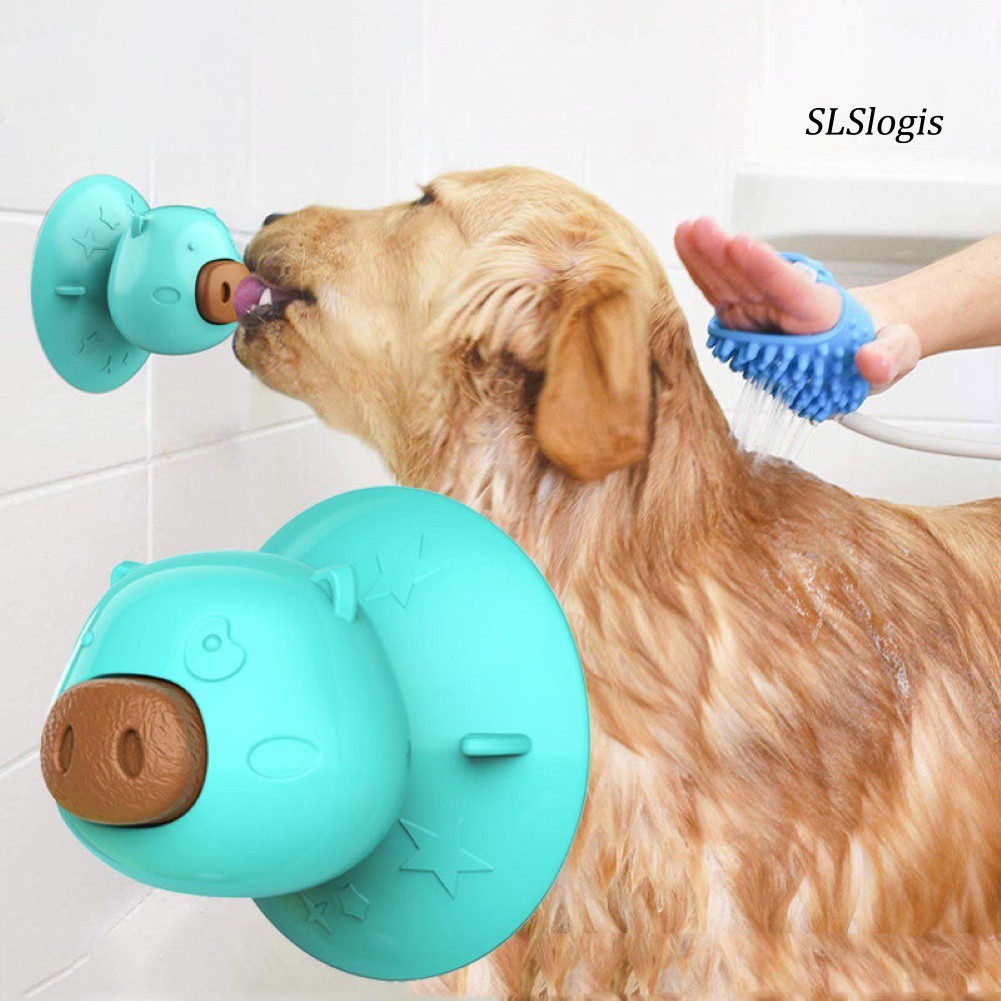 CQJ_Pet Dog Slow Feeding Teeth Cleaning Licking Biting Chew Toy with Suction Cup