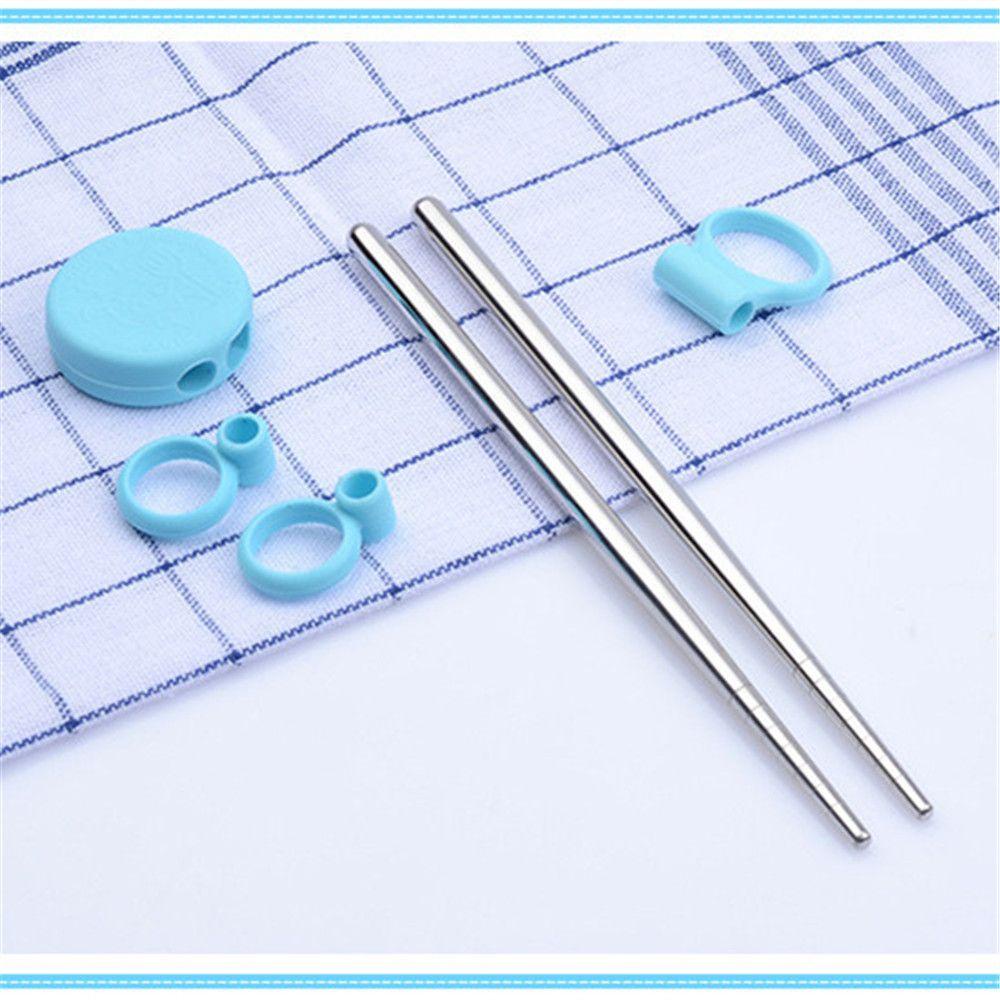 LAKAMIER Đũa Tập Ăn Họa Tiết Hoạt Hình Dễ Thương Cho Bé