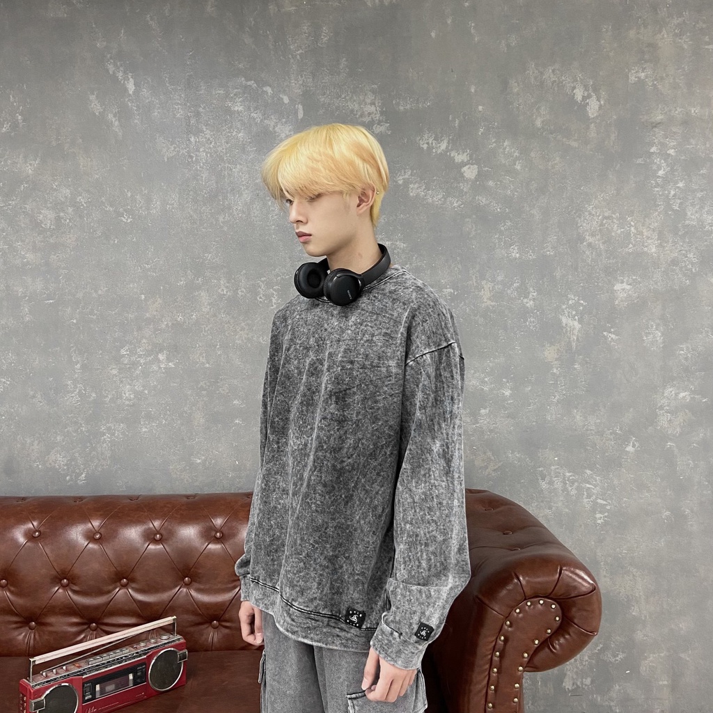 Áo Sweater Oversize Odin Acid, Áo nỉ dài tay Wash Unisex ODIN CLOTHING | BigBuy360 - bigbuy360.vn