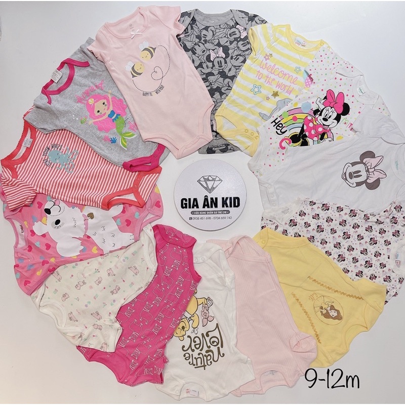 Body chip bé trai và bé gái 0-12 tháng tqxk