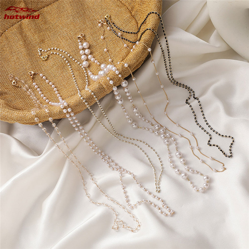 [Hàng mới về] Dây đeo khẩu trang đính ngọc trai nhân tạo xinh xắn