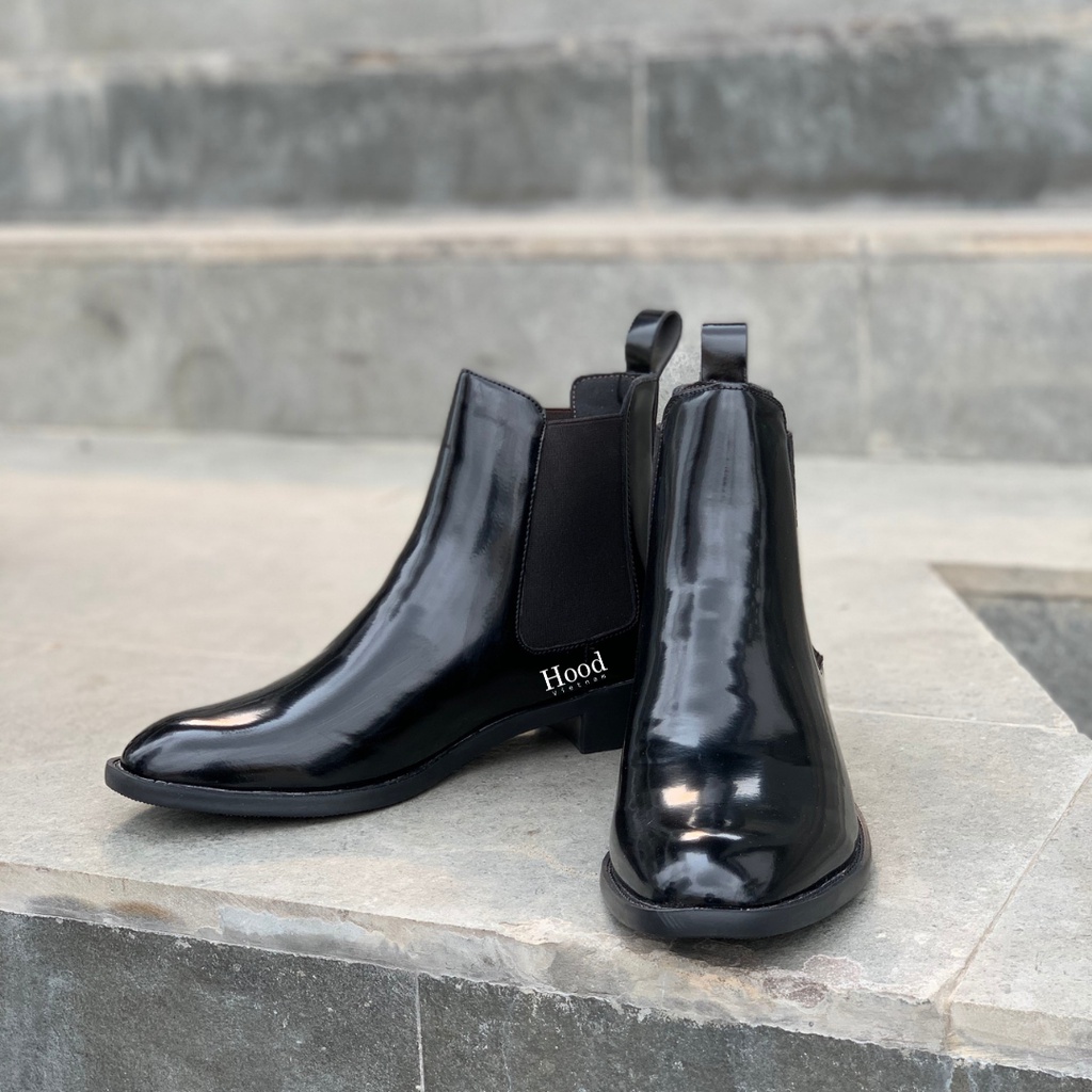 Giày Chelsea Boot Classic - Da BÓNG xịn xò - Đế cao su nguyên khối - Bảo hành 12 tháng Hood HoodVN