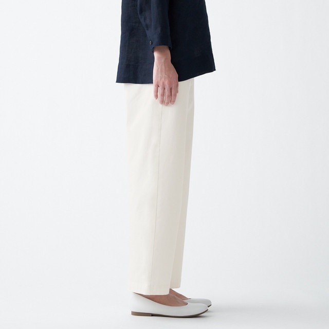 Muji Quần Chino Dáng Rộng Co Giãn 4 Chiều